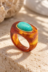Tortoise Amazonite Ring