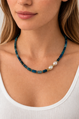 Cloud Necklace Blue Teal