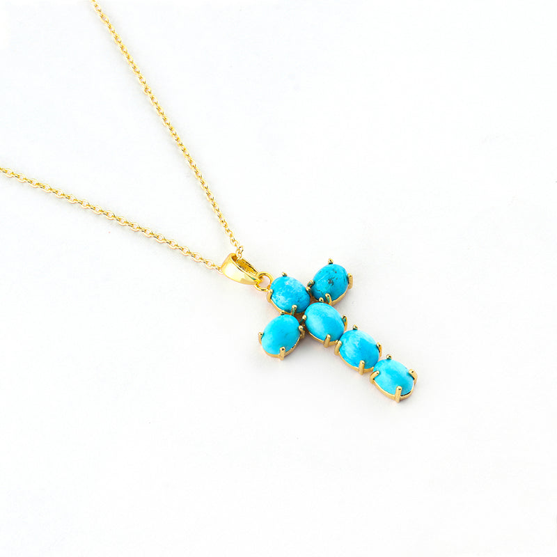 Turquoise Cross Necklace