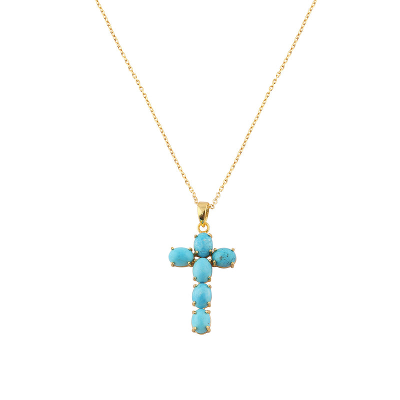 Turquoise Cross Necklace