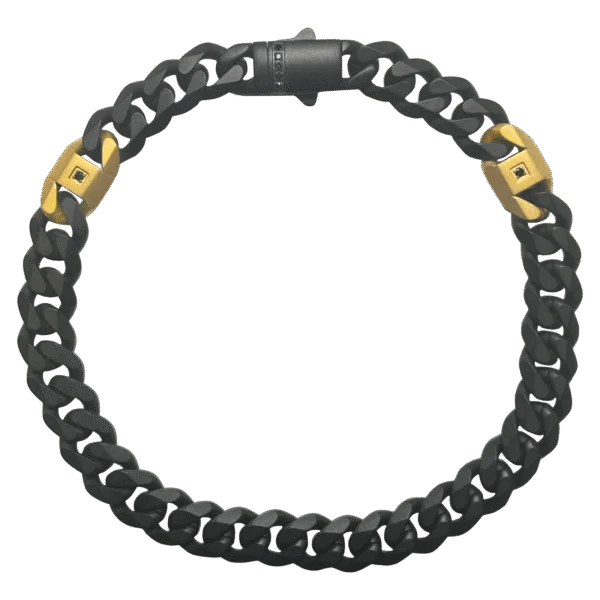 Matte Black Cuban Chain Bracelet