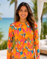Orange Bloom RashGuard