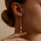 Dangling Pearl Earrings
