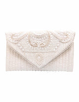 Magnolia Beaded Pearl Clutch