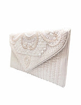 Magnolia Beaded Pearl Clutch