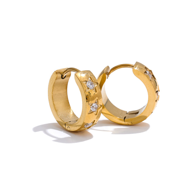 Star Huggie Earrings
