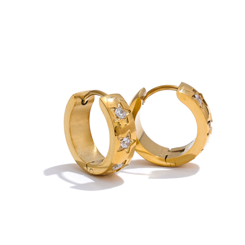 Star Huggie Earrings