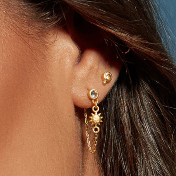 Star and Moon Earrings