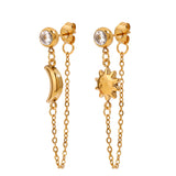 Star and Moon Earrings