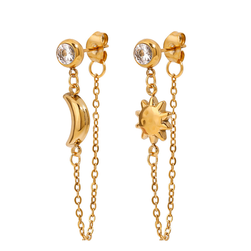 Star and Moon Earrings