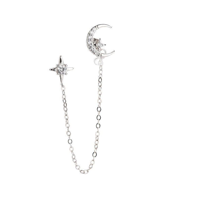 Crescent Moon and Star Earrings