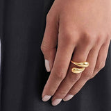 Double Teardrop Ring