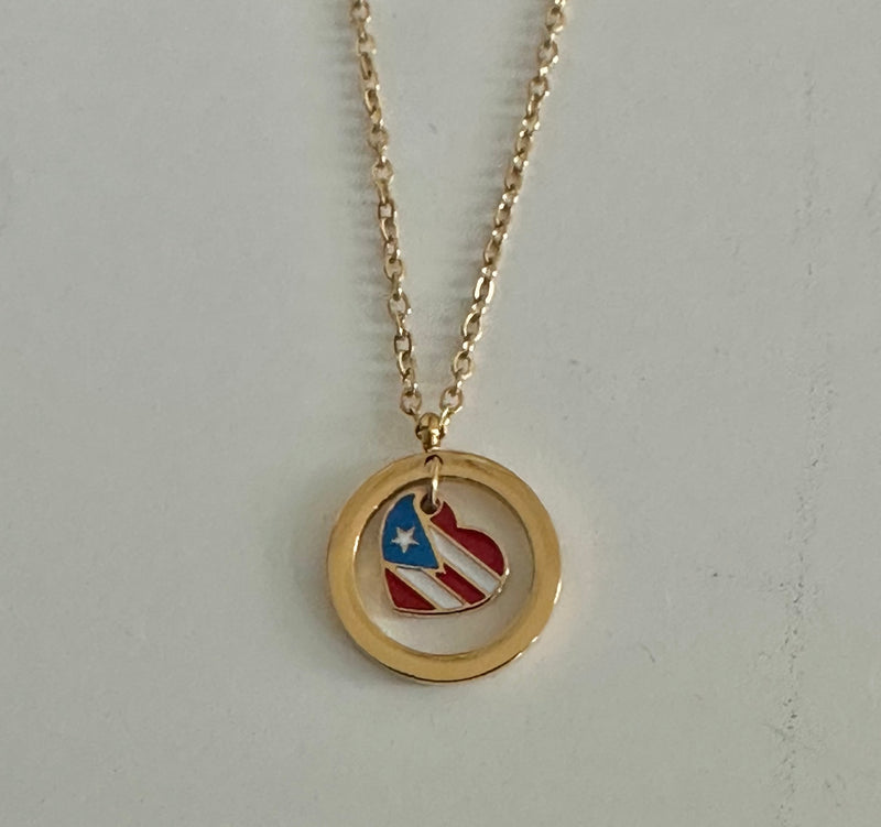 Boricua Heart Necklace