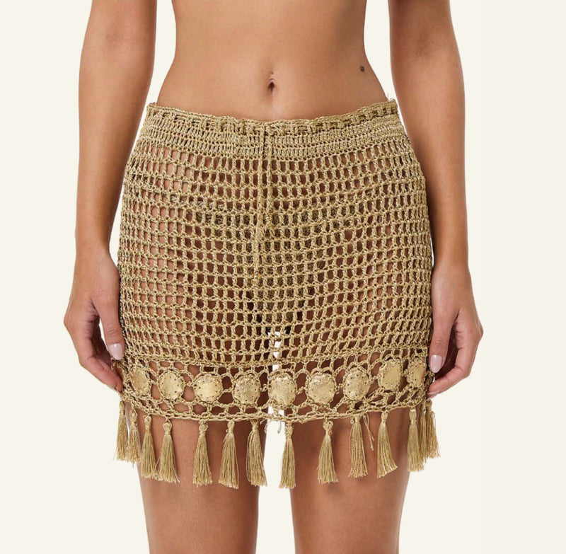 Ouro Tecido Short Skirt