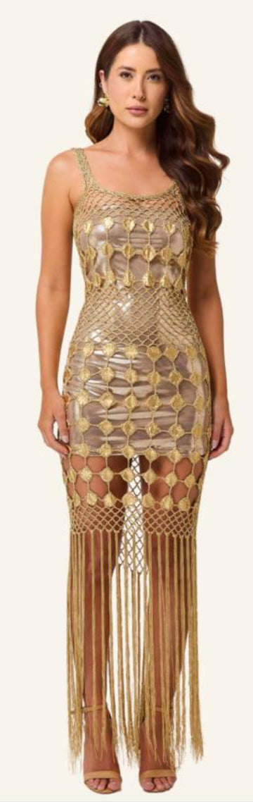Ouro Tecido Long Dress