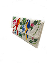 Rouge Beaded Clutch