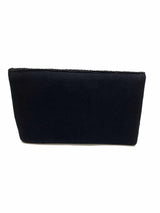 Red Lips Beaded Clutch - Black