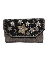 Moon and Stars Beaded Clutch