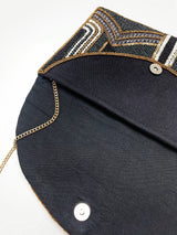 Mila Silver Beaded Clutch