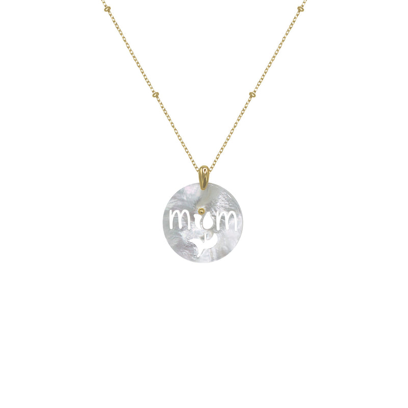 Mother Pearl Circle Necklace
