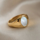 Mother of Pearl Oval Ring