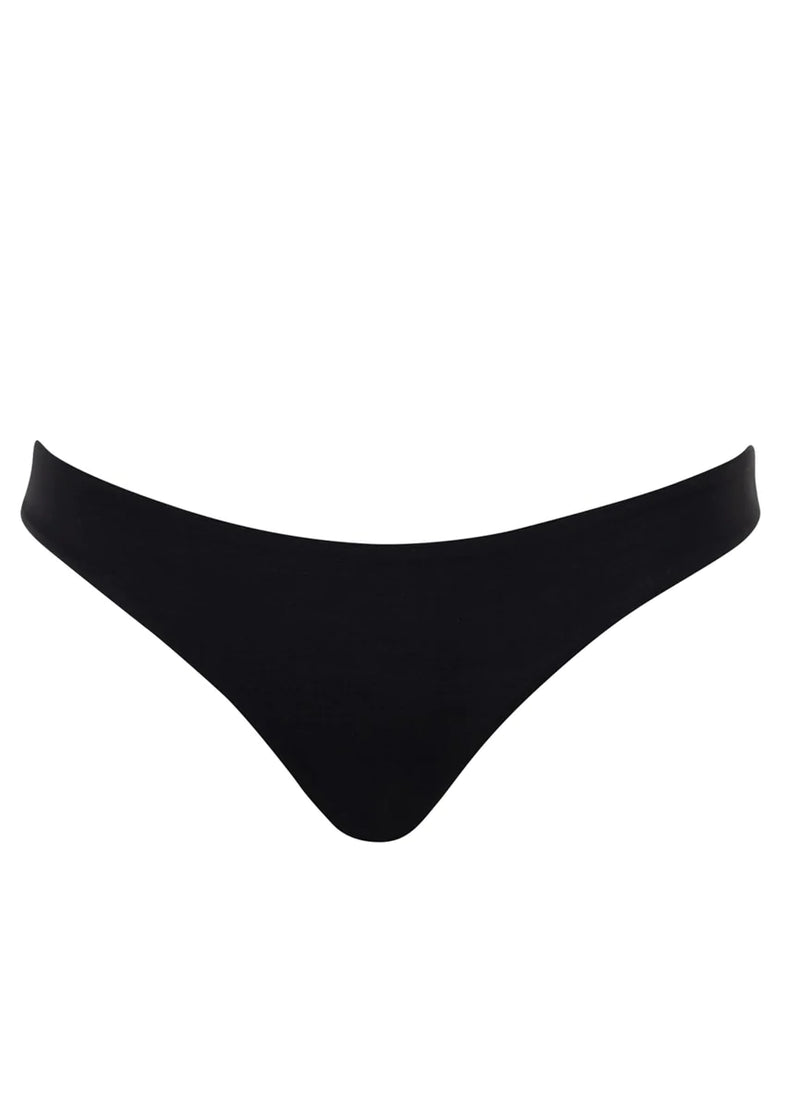 Ink Black Flirt Thin Side Bikini Bottom