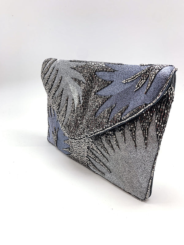 Silver Leaves Clutch