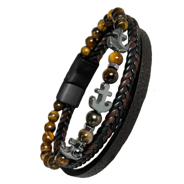 Hematite Anchor Bracelet