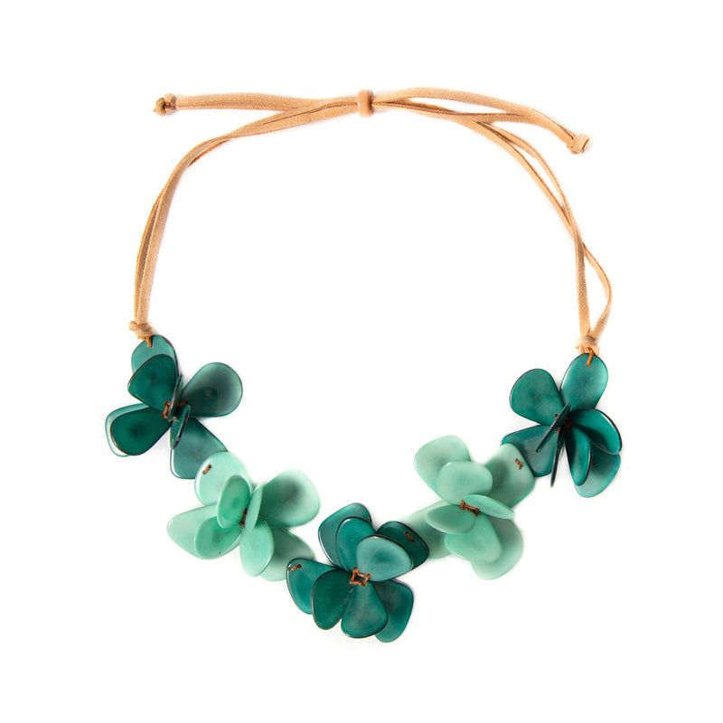 Florence Flower Necklace - Celeste