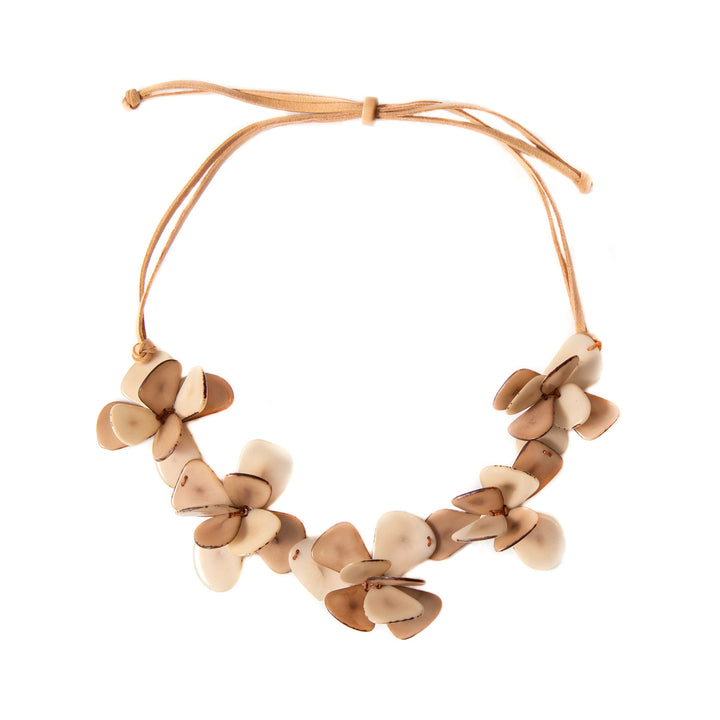 Florence Flower Necklace - Taupe