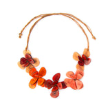 Florence Flower Necklace - Orange