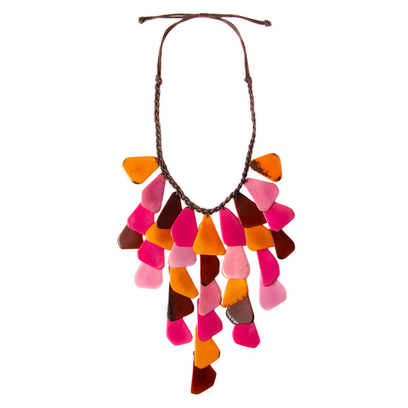 Scarlett Flower Necklace - Fuchsia Combo