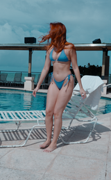 Pretty Little Thing Aqua Bronze Top