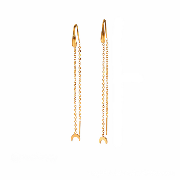 Moon Tassel Earrings