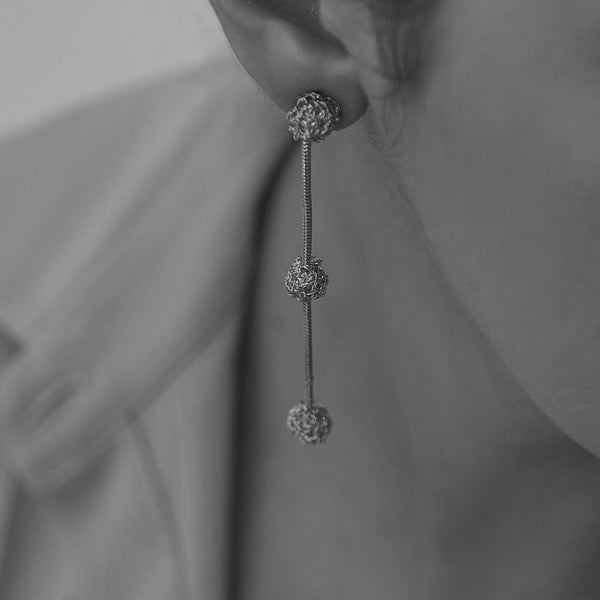 Silver Dome Earrings