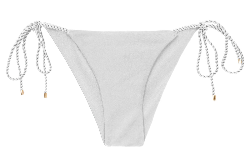 Shimmer White Cheeky Rope Bottom