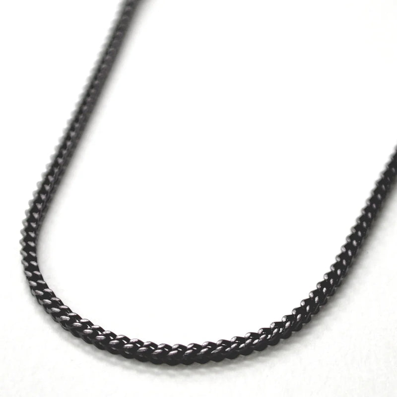 Franco 2 mm Black Chain Necklace