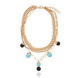 San Marco Necklace - Turquoise and Black