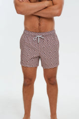 Geo Brown Swim Trunks
