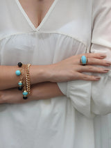 San Marco Bracelet - Turquoise and Black