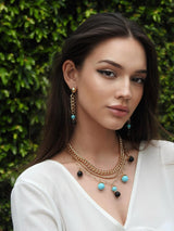 San Marco Necklace - Turquoise and Black