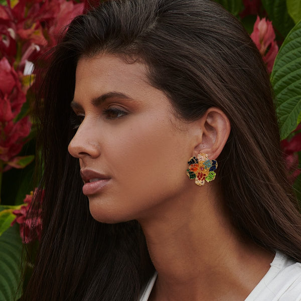 Aster Flower Earrings