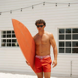 Red Arlequin Swim Trunks