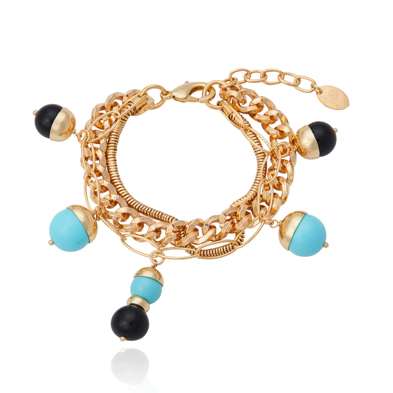 San Marco Bracelet - Turquoise and Black