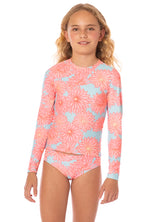 Tropical Bloom Odyssey Girls Rashguard Set