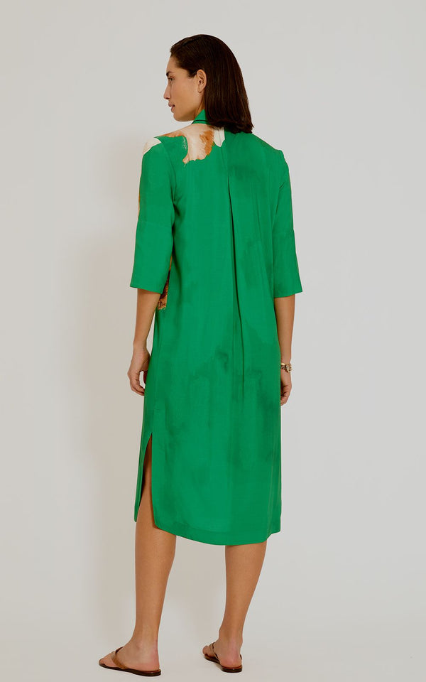 Iris Emerald Shirt Dress