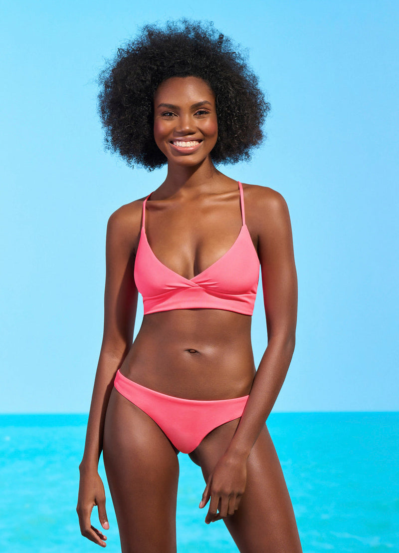 Coral Lava Flirt Thin Side Bikini Bottom