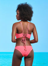 Coral Lava Flirt Thin Side Bikini Bottom