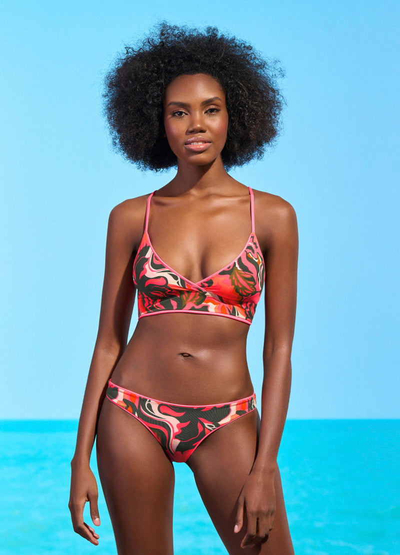 Coral Lava Flirt Thin Side Bikini Bottom