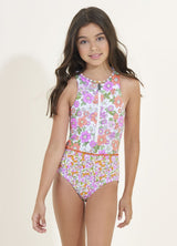 Flower Power Lily Girls One Piece